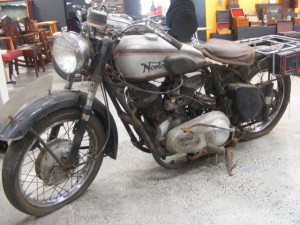 Norton (Enfield) V twin LH side